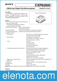 Sony Semiconductor CXP82800 datasheet