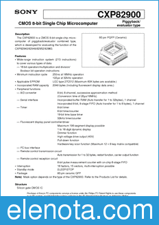Sony Semiconductor CXP82900 datasheet