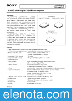 Sony Semiconductor CXP834P16 datasheet