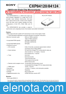 Sony Semiconductor CXP84120 datasheet