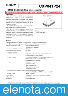 Sony Semiconductor CXP841P24 datasheet