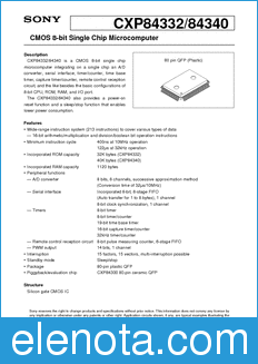 Sony Semiconductor CXP84332 datasheet