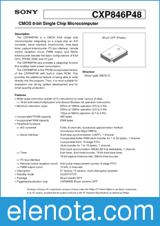 Sony Semiconductor CXP846P48 datasheet
