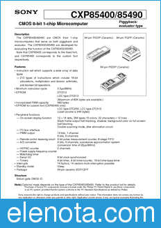 Sony Semiconductor CXP85400 datasheet