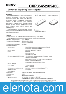 Sony Semiconductor CXP85452 datasheet