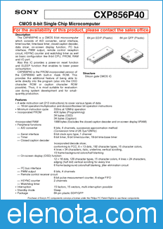 Sony Semiconductor CXP856P40 datasheet