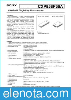 Sony Semiconductor CXP858P56A datasheet