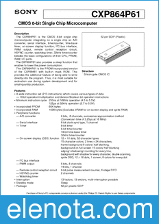 Sony Semiconductor CXP864P61 datasheet