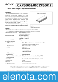 Sony Semiconductor CXP86609 datasheet