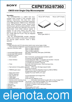 Sony Semiconductor CXP87352 datasheet