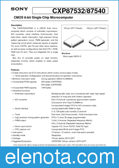 Sony Semiconductor CXP87532 datasheet