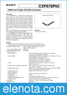 Sony Semiconductor CXP878P60 datasheet