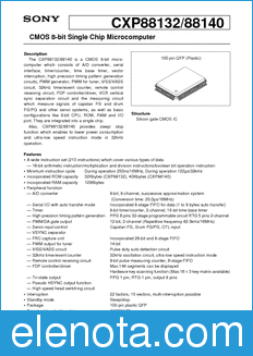 Sony Semiconductor CXP88132 datasheet
