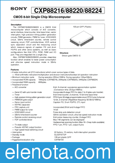 Sony Semiconductor CXP88216 datasheet