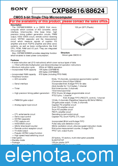 Sony Semiconductor CXP88616 datasheet