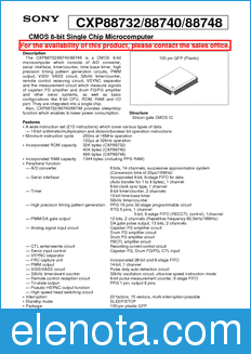 Sony Semiconductor CXP88732 datasheet