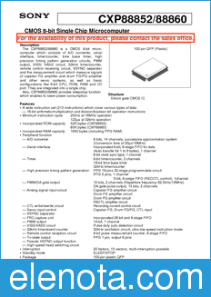 Sony Semiconductor CXP88852 datasheet