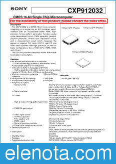 Sony Semiconductor CXP912032 datasheet