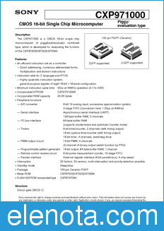Sony Semiconductor CXP971000 datasheet