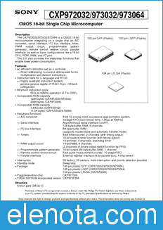 Sony Semiconductor CXP972032 datasheet