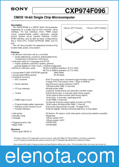 Sony Semiconductor CXP974F096 datasheet