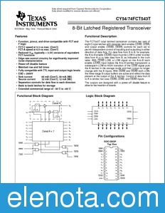 Texas Instruments CY54FCT543T datasheet