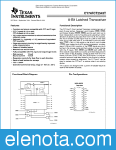 Texas Instruments CY74FCT2543T datasheet