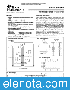 Texas Instruments CY74FCT646T datasheet
