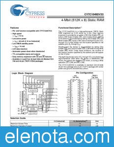 Cypress Perform CY7C1049DV33 datasheet