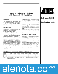 Atmel Cell-based datasheet