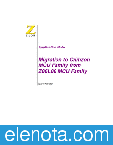 Zilog Crimzon datasheet