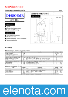 Shindengen D10SC6MR datasheet