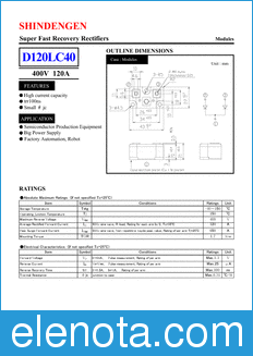Shindengen D120LC40 datasheet