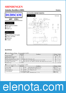 Shindengen D120SC6M datasheet