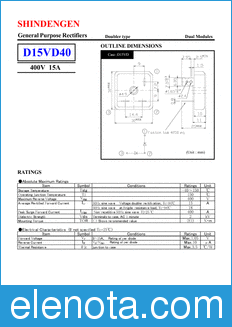 Shindengen D15VD40 datasheet