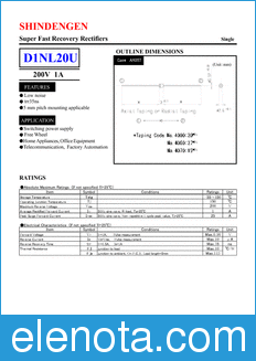 Shindengen D1NL20U datasheet