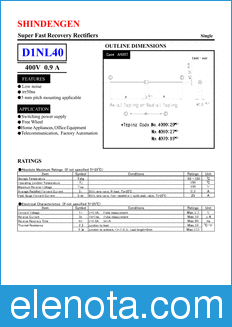 Shindengen D1NL40 datasheet