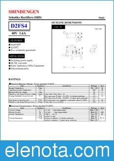 Shindengen D2FS4 datasheet