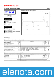 Shindengen D2S6M datasheet