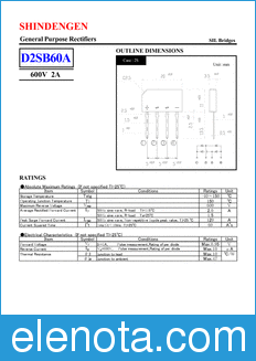Shindengen D2SB60A datasheet