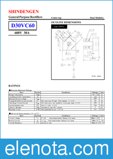 Shindengen D30VC60 datasheet