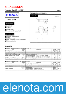 Shindengen D3FS4A datasheet