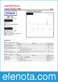 Shindengen D3S6M datasheet