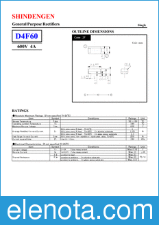 Shindengen D4F60 datasheet