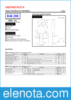 Shindengen D4L20U datasheet