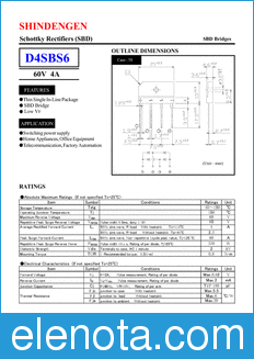 Shindengen D4SBS6 datasheet