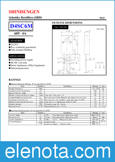 Shindengen D4SC6M datasheet