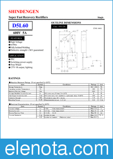 Shindengen D5L60 datasheet