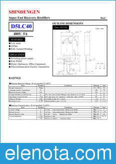 Shindengen D5LC40 datasheet
