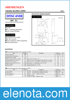 Shindengen D5SC4MR datasheet